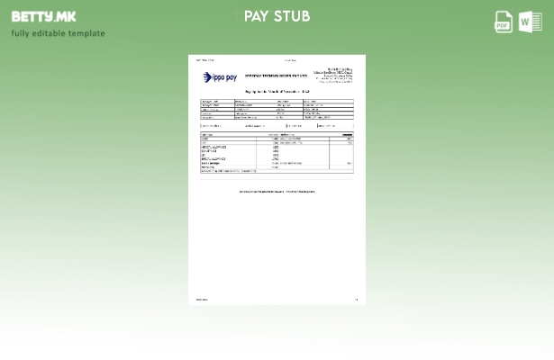 Шаблон за уплатница во модерен стил IppoPay Technologies